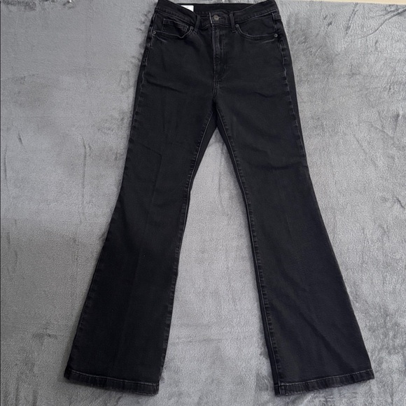 GAP High Rise Black Flare Jeans Women's Size 28/6. Minimalist, Western , - Picture 1 of 10